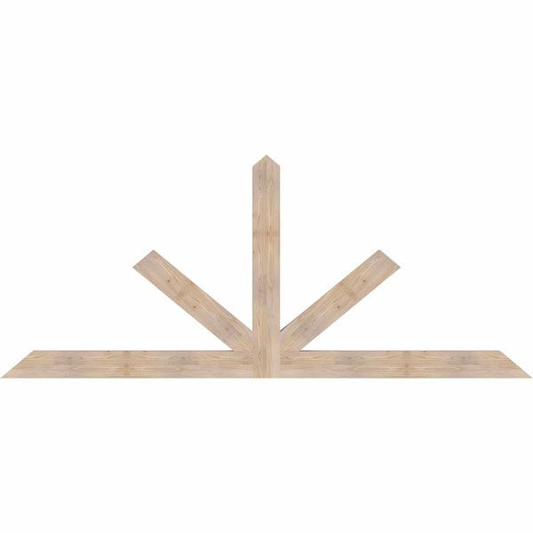 Ekena Millwork Saratoga Smooth Timber Gable Bracket, Douglas Fir, 108"W x 45"H x 3 1/2"D x 5 1/2"F, 10/12 Pitch GBW108X45X0406SAR00SDF - main